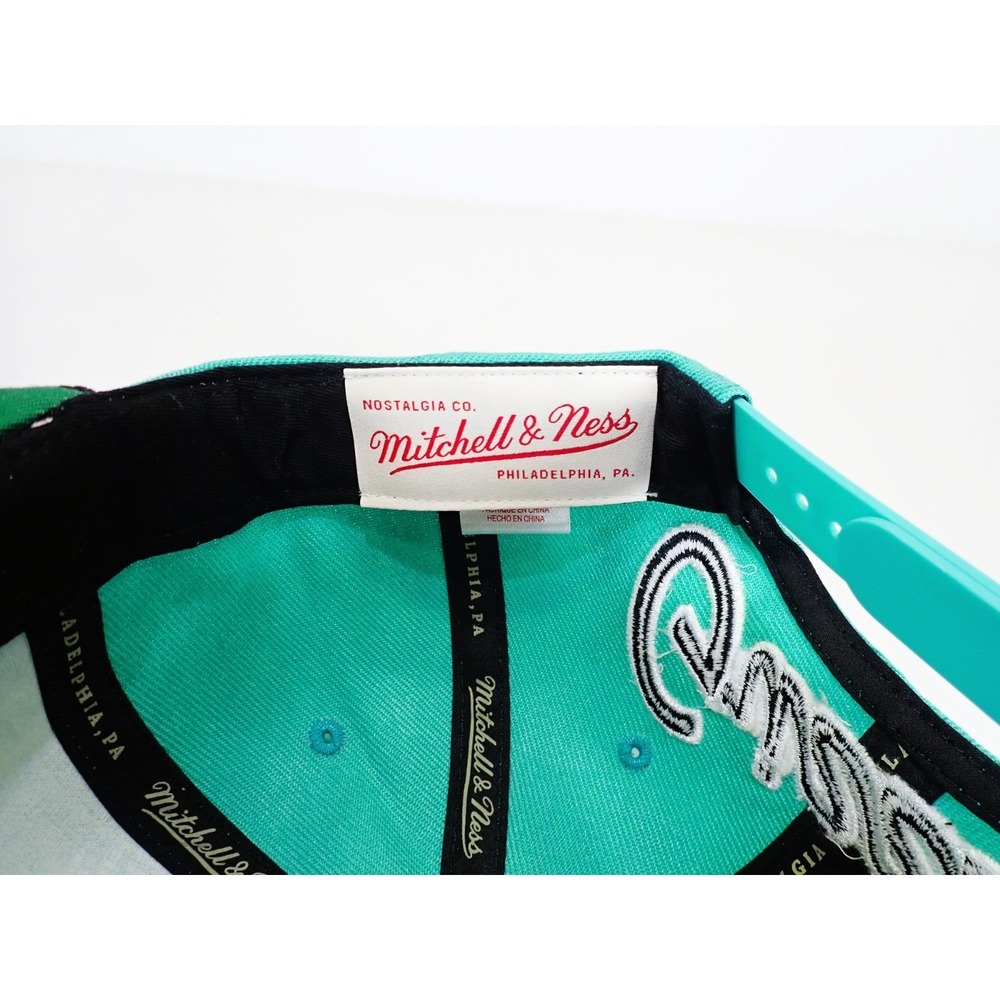 Mitchell & Ness Vancouver Grizzlies Snapback Hat Teal Black NBA Basketball - Picture 7 of 8